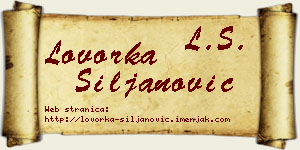 Lovorka Siljanović vizit kartica